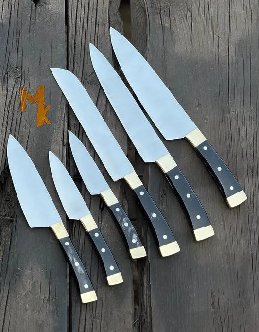 Professional Chef knife Set with Leather Case-0203