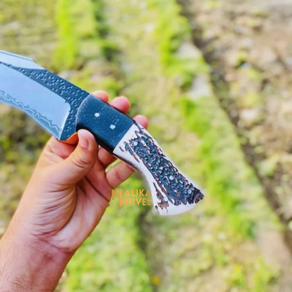 Hand forged D2 Hunting Knife - Ultimate Outdoor Companion-0342