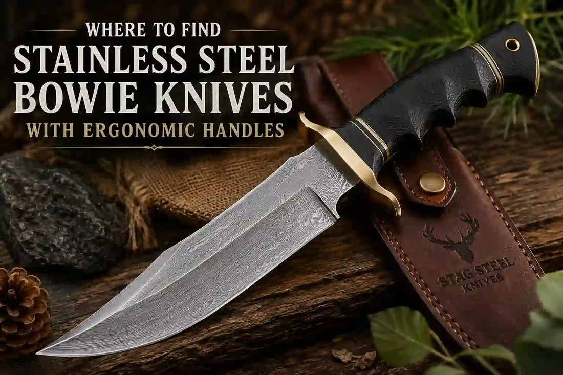 Where to find stainless steel bowie knives with ergonomic handles