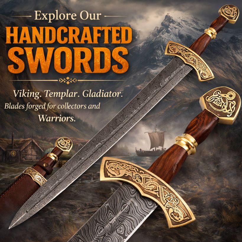 Handmade Damascus Viking Sword