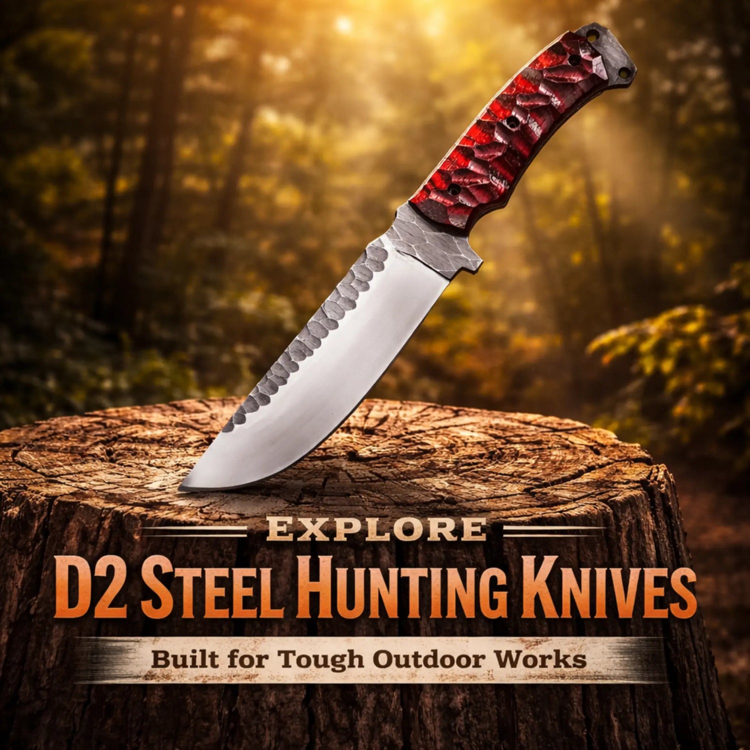 D2 Steel hunting Knives