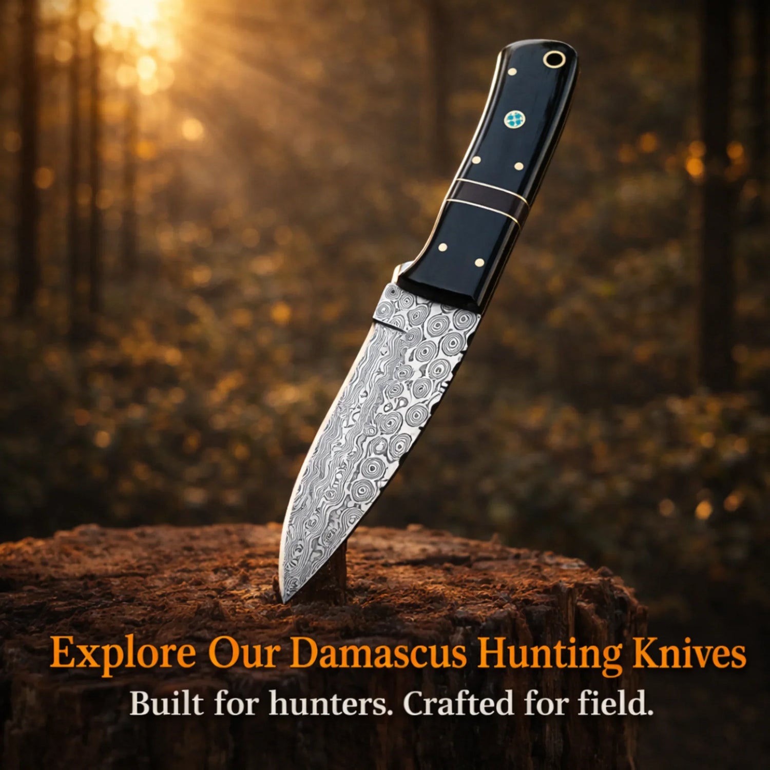 Damascus Hunting Knives Collection