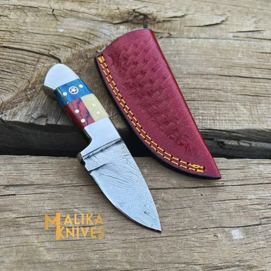 Premium EDC Flag Handle Skinner Knife - Compact, Durable & Razor-Sharp for Outdoor Enthusiasts-0025