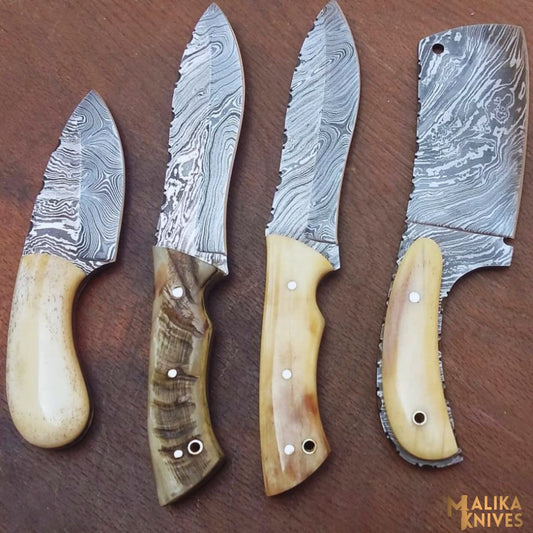 Unleash Your Hunting Prowess with Malika Knives' Handmade Hunting Knife Set-0335