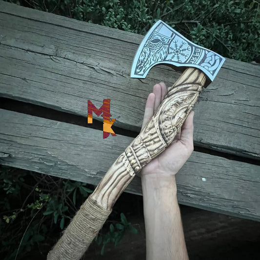 The Helm of Awe: A Mighty Viking Axe for Warriors-0456