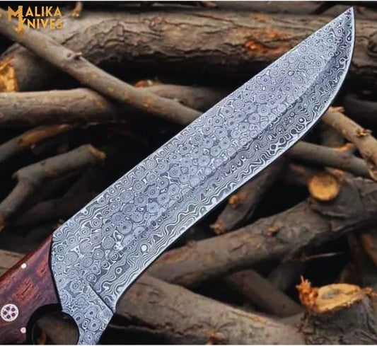 Handmade Tactical Knuckle Bowie Knife with Full Tang handle-0025