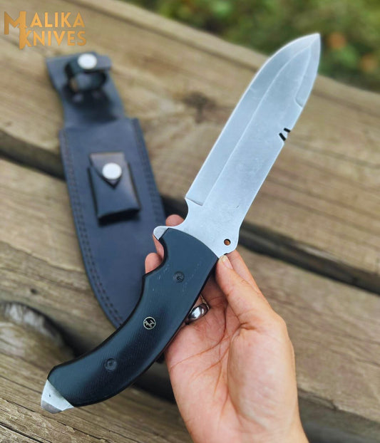 Custom Spear-Point Bowie Knife for Outdoor Enthusiasts-0023