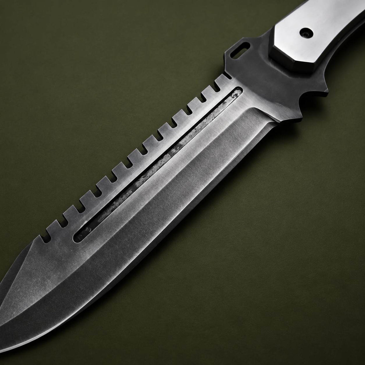 Albert Wesker STARS replica game knife with premium leather sheath