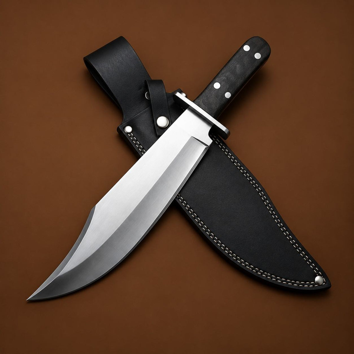 Condor Undertaker Bowie fixed blade knife with stainless steel blade and walnut handle