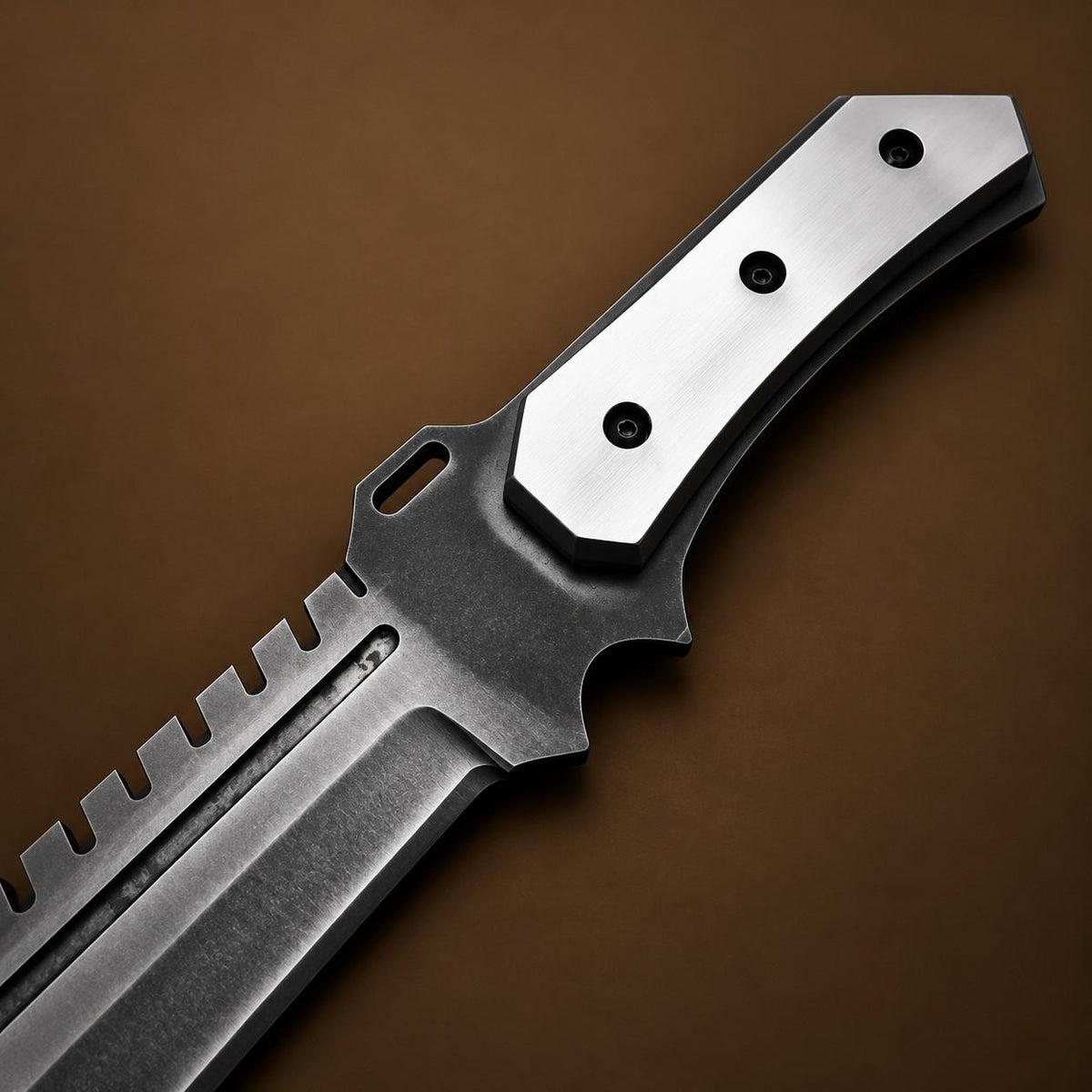 Full tang D2 steel tactical knife inspired by Resident Evil game design