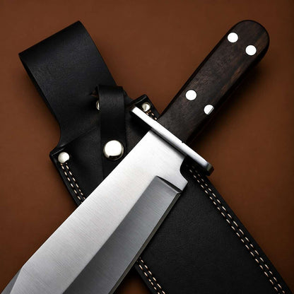 Full tang fixed blade Bowie knife for outdoor adventures and collectors