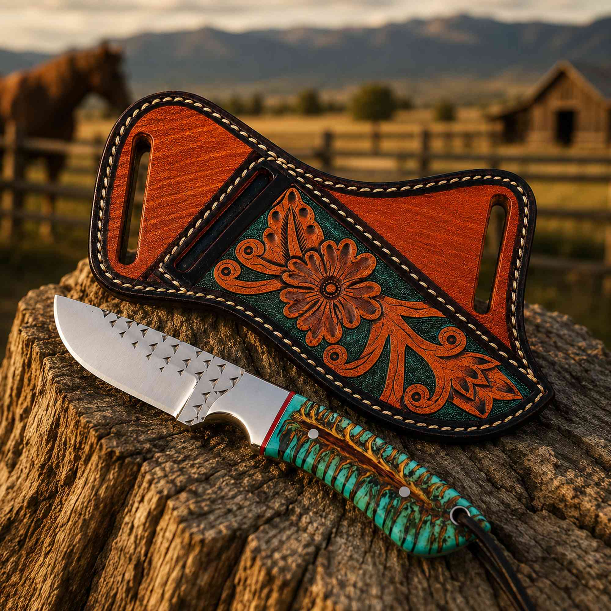 Handmade Ranch Knife | Rasp Steel | Pinecone Handle – MALIKA KNIVES