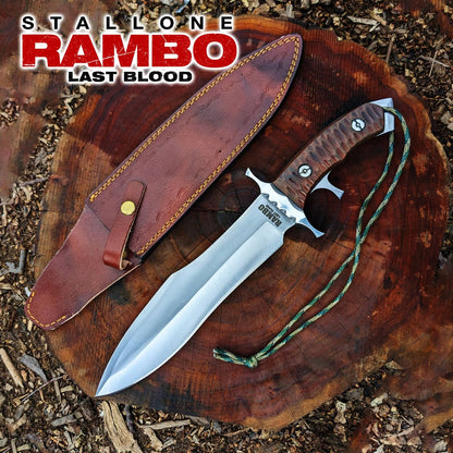 Handmade Rambo Last Blood Bowie Knife – D2 steel Hunting Blade