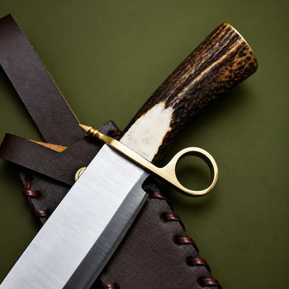 Tombstone movie replica knife with premium leather sheath