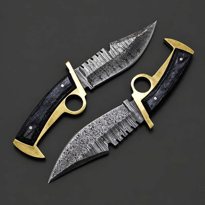 Walking Dead Daryl Dixon replica Bowie knife with Pakka wood handle and brass guard